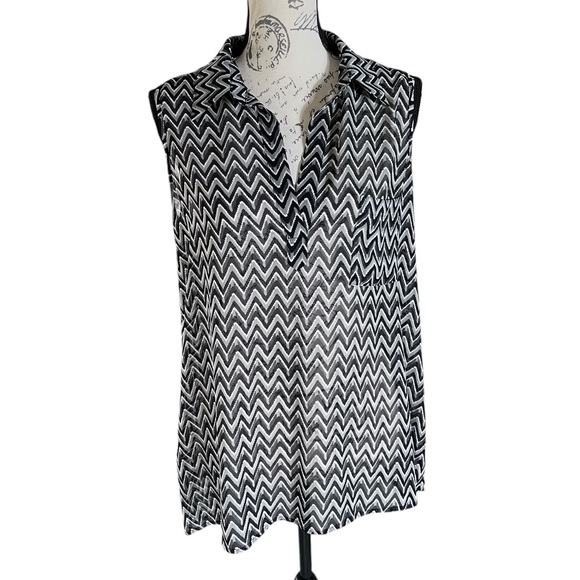 Pleione Vneck lightweight blouse, size large - Picture 1 of 5